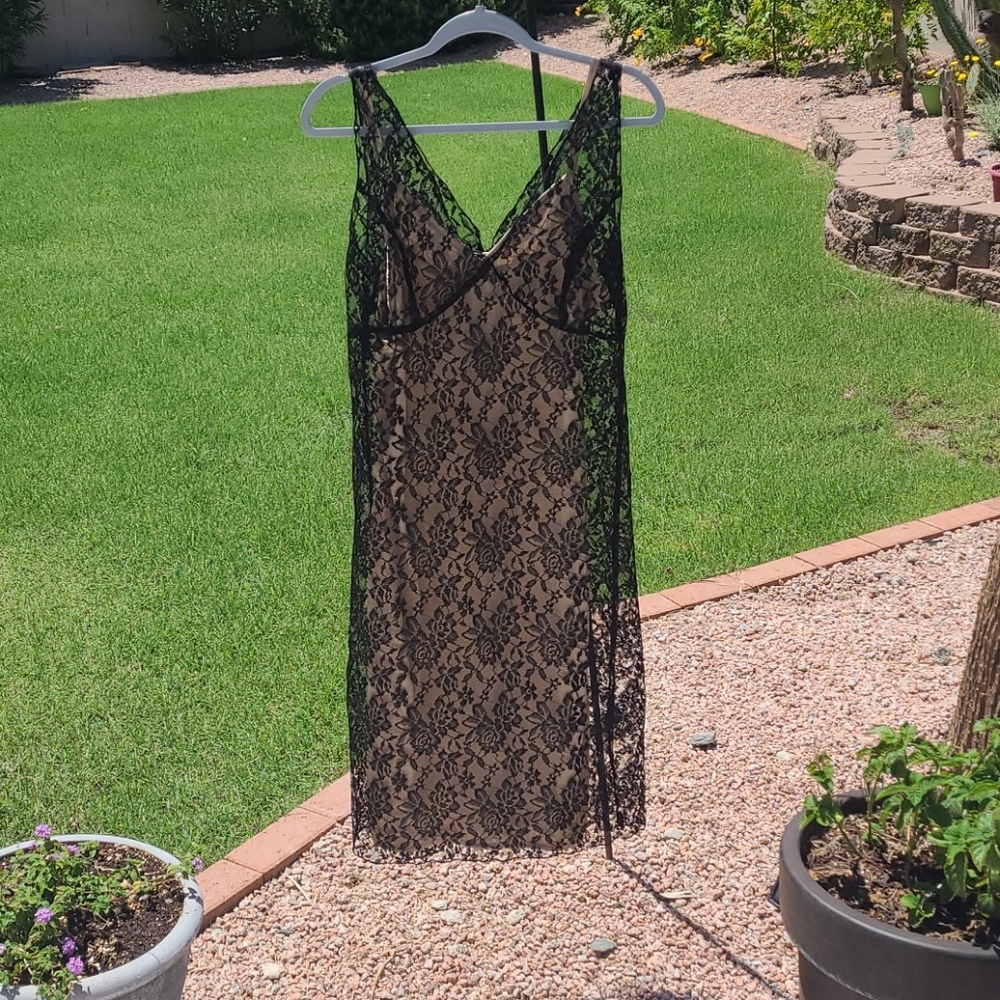 NWOT Formal lace dress with slip
